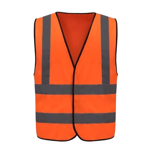 120 GSM Polyester Reflective Orange Safety Vest
