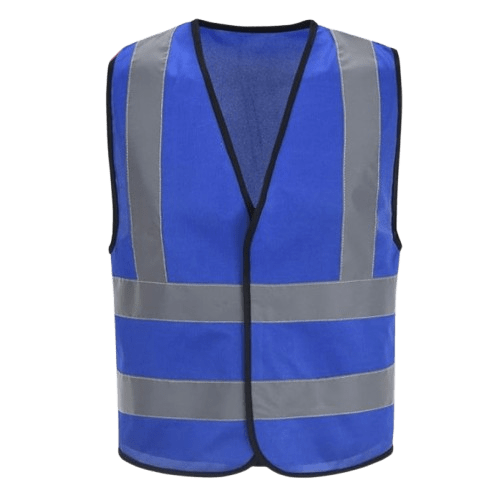 120 GSM Polyester Reflective Blue Safety Vest